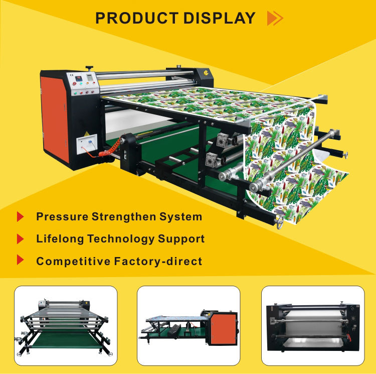 High Speed Big Size Soccer Jersey Fabric Roller Sublimation Textile Rotary Heat Transfer Press Machine